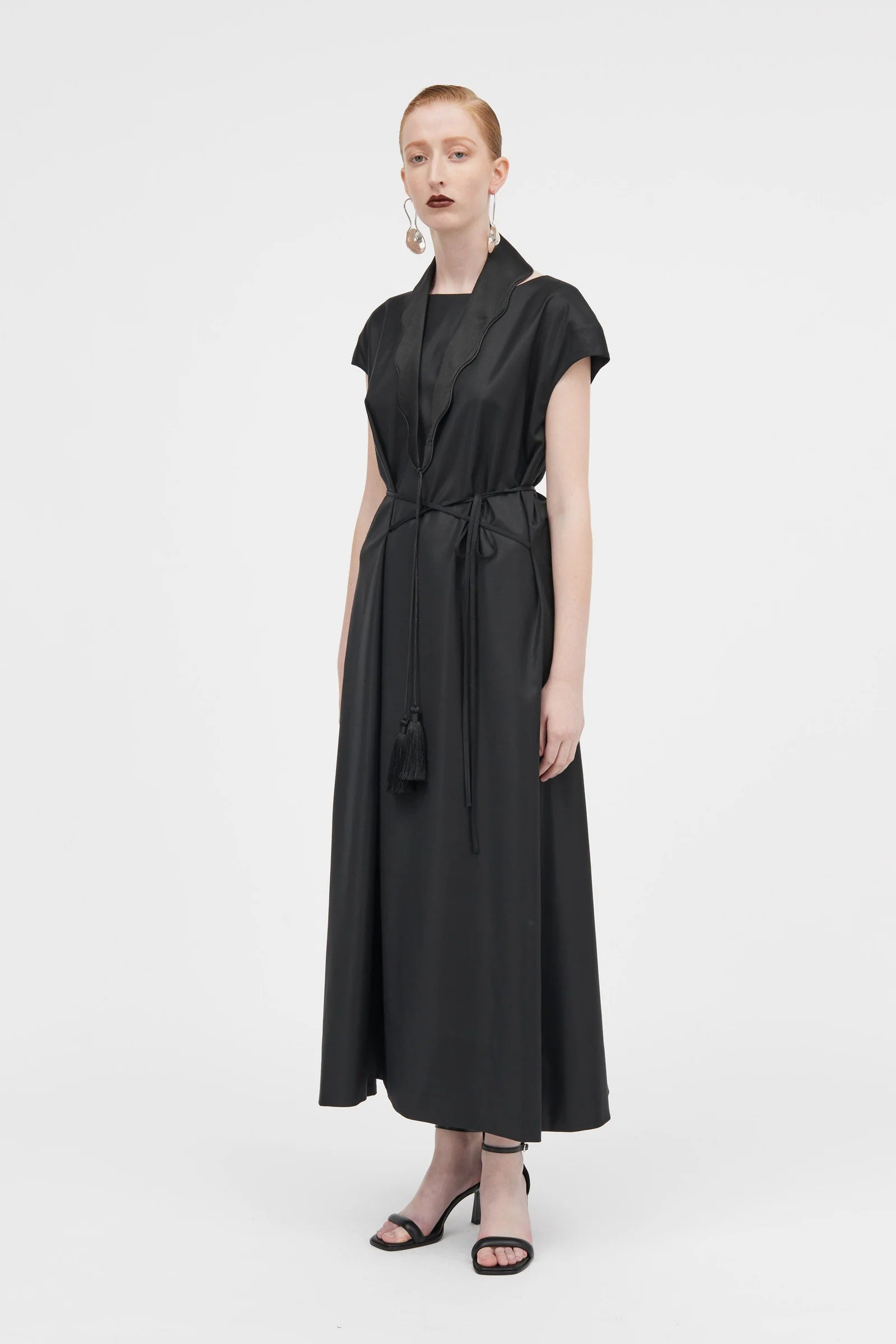 MKDT STUDIO - Atelier Delphia Wool Dress in Black - Tempo