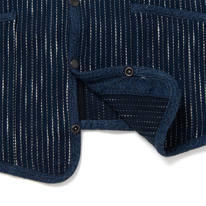 13oz RAIN Kasuri Sashiko Strandweste 