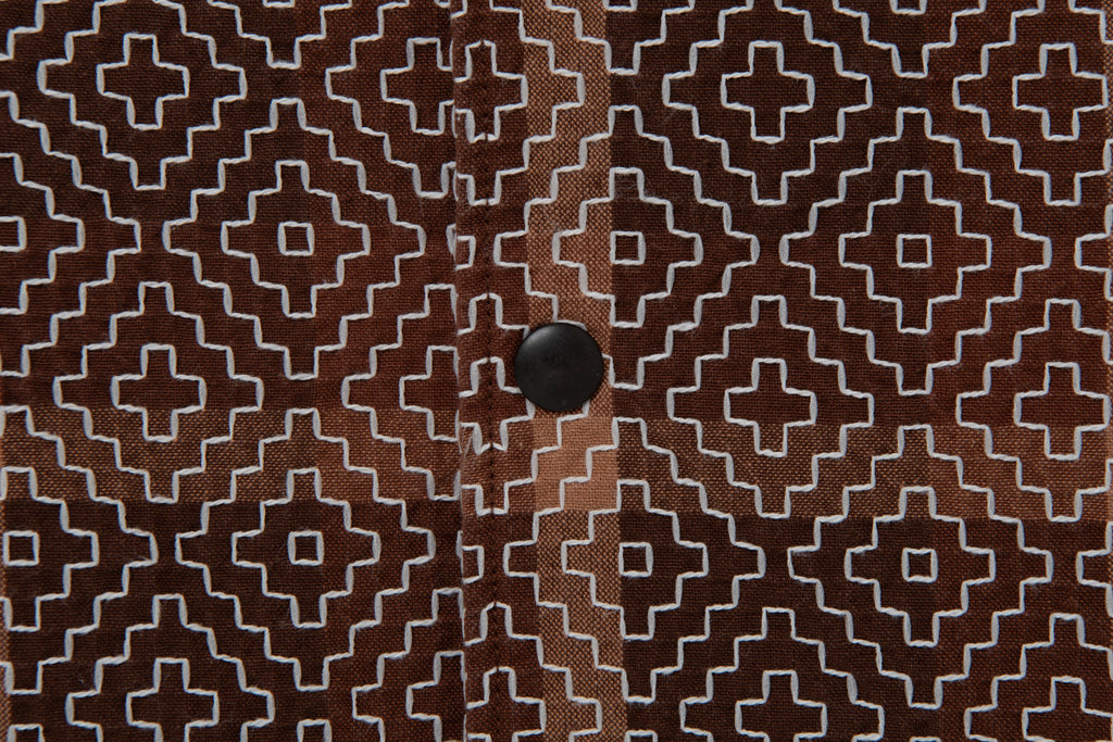 STUDIO D'ARTISAN - Pre-Order: Kakishibu Noragi Sashiko Coach Jacket - Tempo