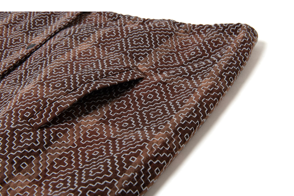 STUDIO D'ARTISAN - Pre-Order: Kakishibu Noragi Sashiko Coach Jacket - Tempo