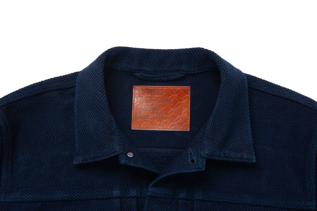 STUDIO D'ARTISAN - Pre-Order: Deep Indigo Kase Dye Sashiko 14oz. Type II Denim Jacket - Tempo