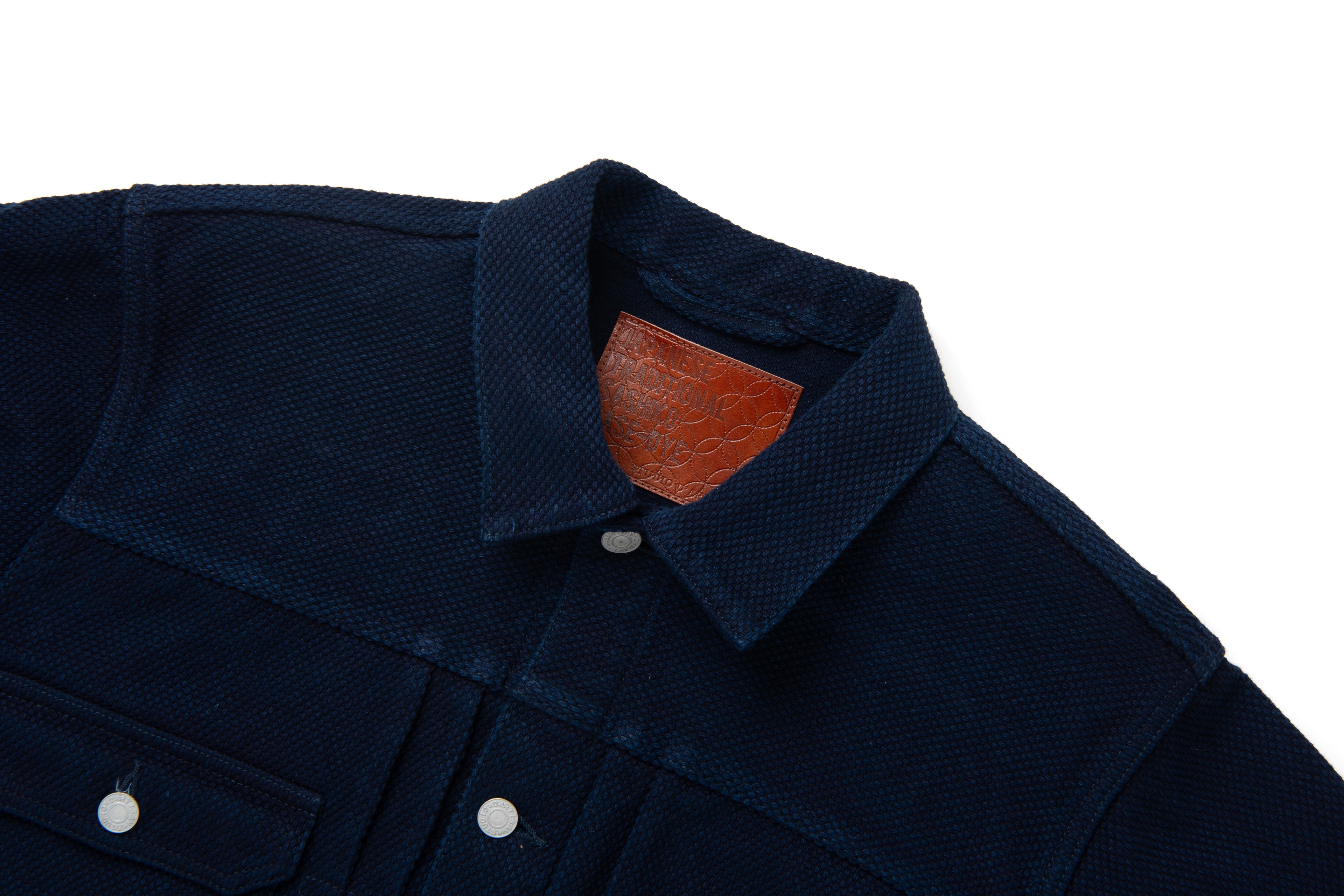 STUDIO D'ARTISAN - Pre-Order: Deep Indigo Kase Dye Sashiko 14oz. Type II Denim Jacket - Tempo