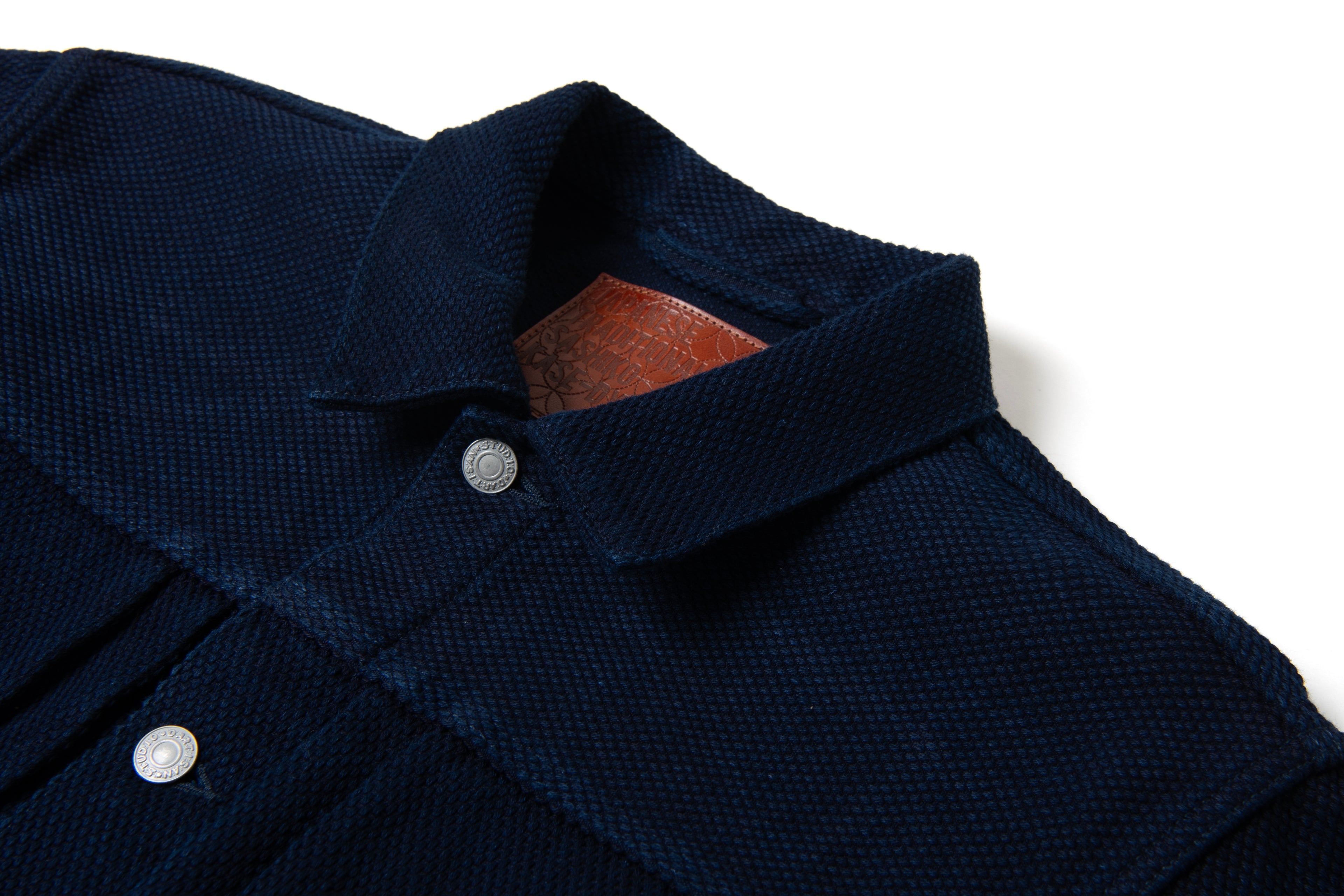 STUDIO D'ARTISAN - Pre-Order: Deep Indigo Kase Dye Sashiko 14oz. Type II Denim Jacket - Tempo