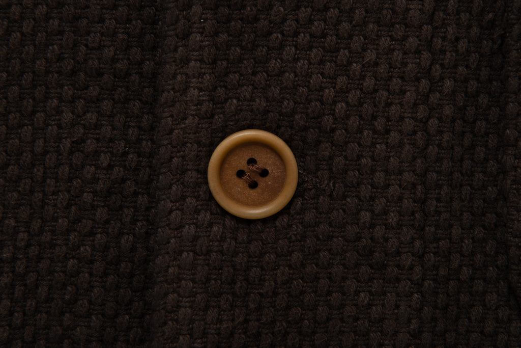 STUDIO D'ARTISAN - Pre-Order: Amami Dorozome Mud Dyed 13oz. Sashiko Coverall - Dark Brown - Tempo