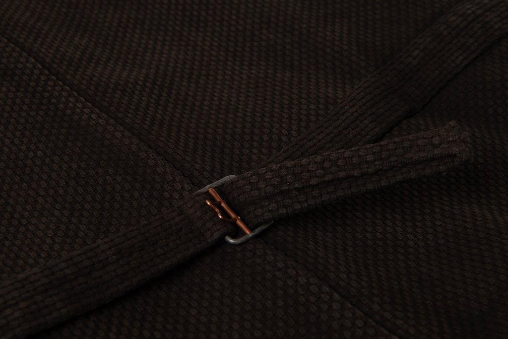 STUDIO D'ARTISAN - Amami Dorozome Mud Dyed 13oz. Sashiko Vest - Dark Brown - Tempo