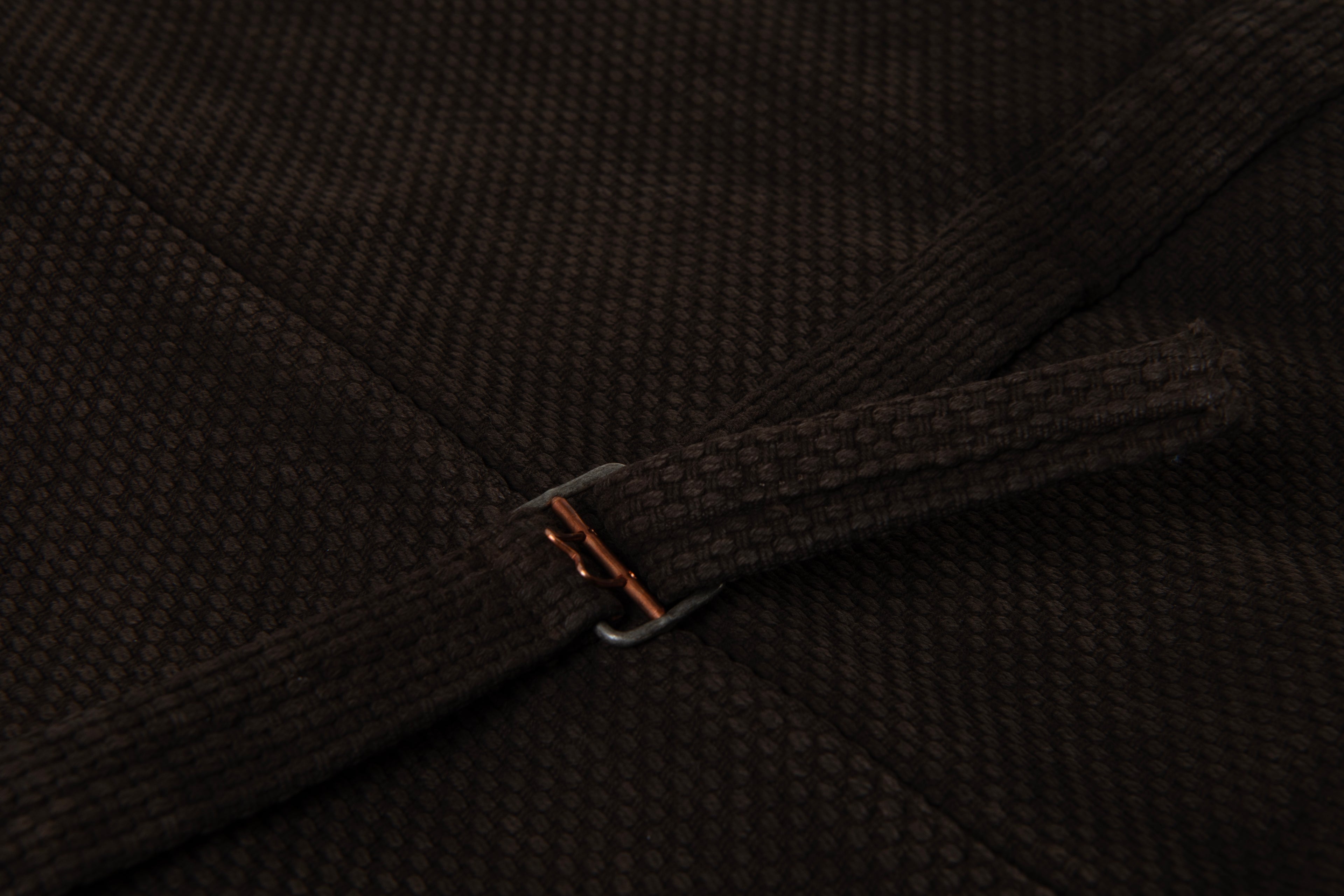 STUDIO D'ARTISAN - Amami Dorozome Mud Dyed 13oz. Sashiko Vest - Dark Brown - Tempo