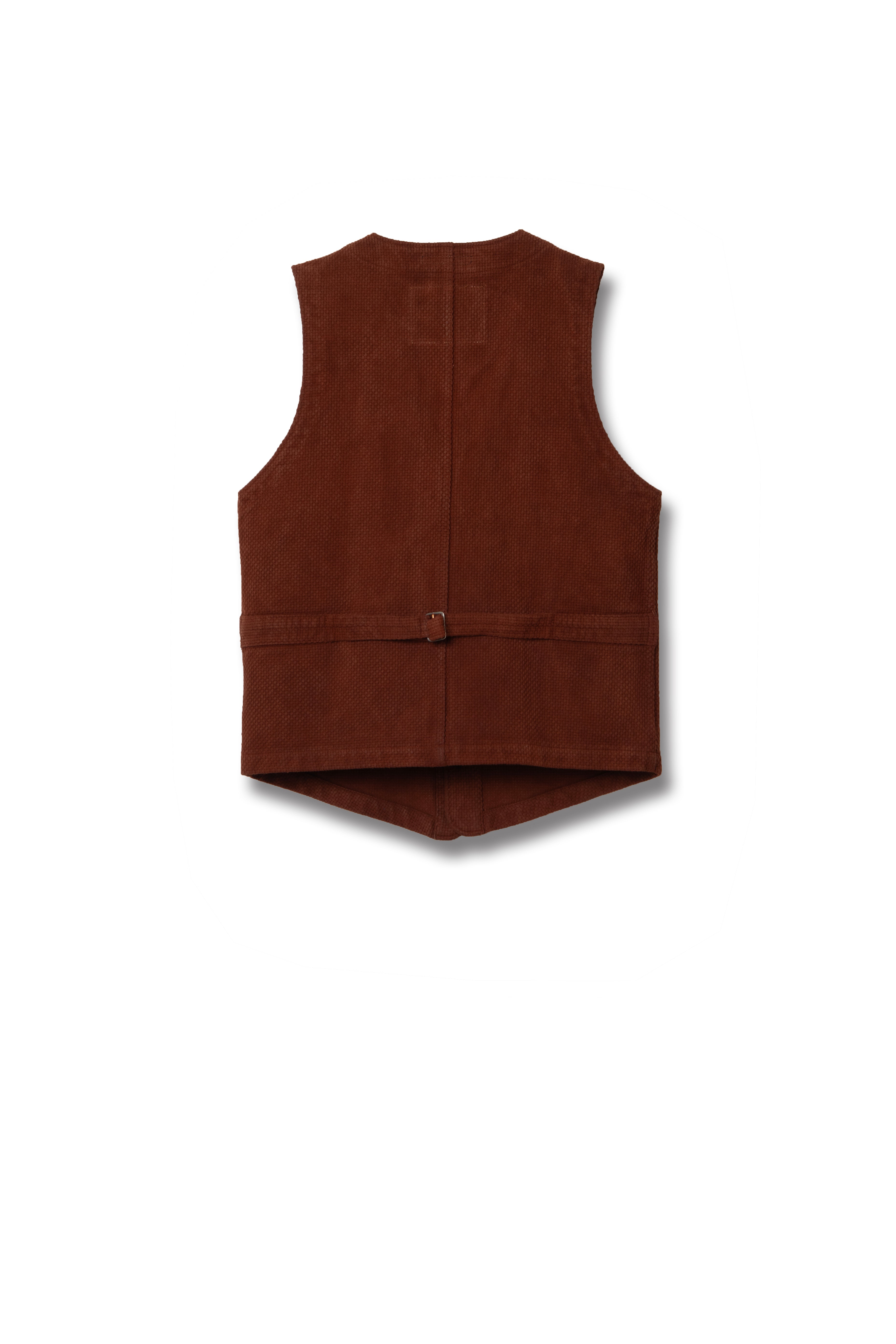 Amami Dorozome Mud Dyed 13oz. Sashiko Vest - Brown