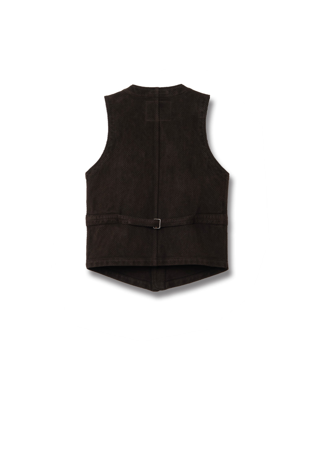 STUDIO D'ARTISAN - Amami Dorozome Mud Dyed 13oz. Sashiko Vest - Dark Brown - Tempo