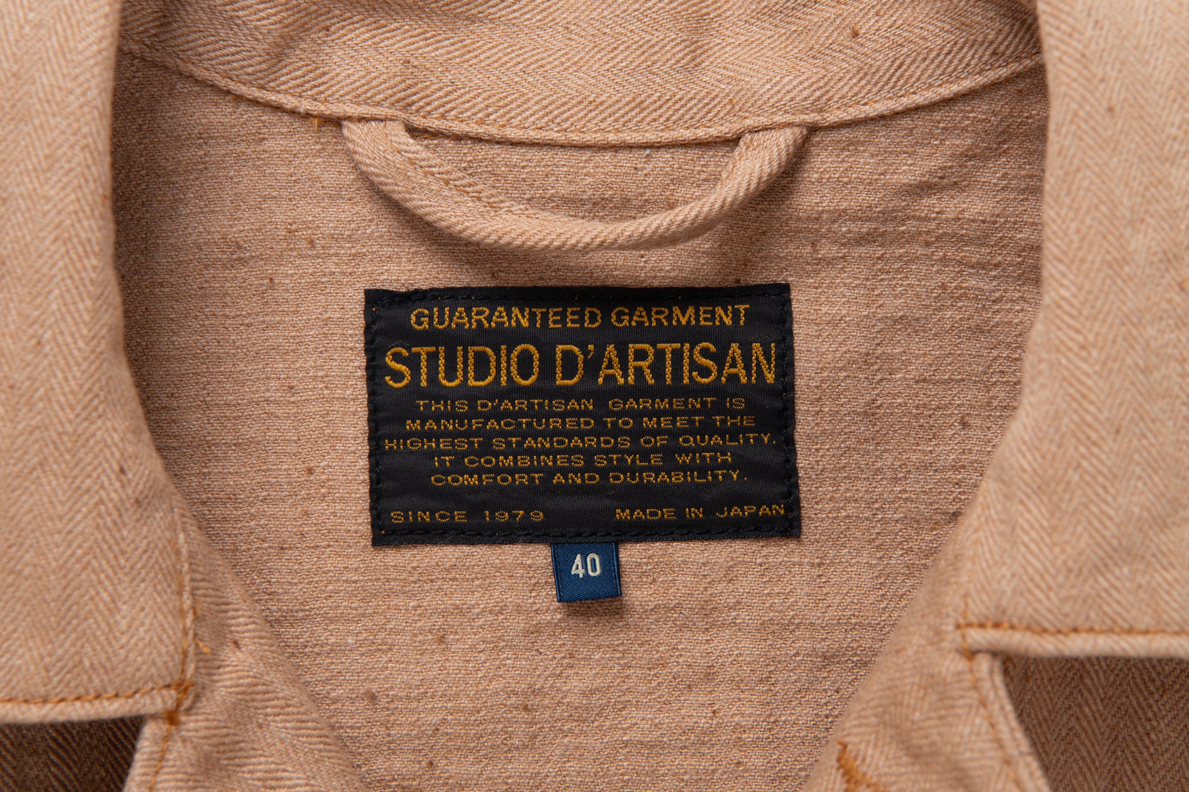 STUDIO D'ARTISAN - Organic Fox Cotton 11oz. Mil Coverall - Tempo