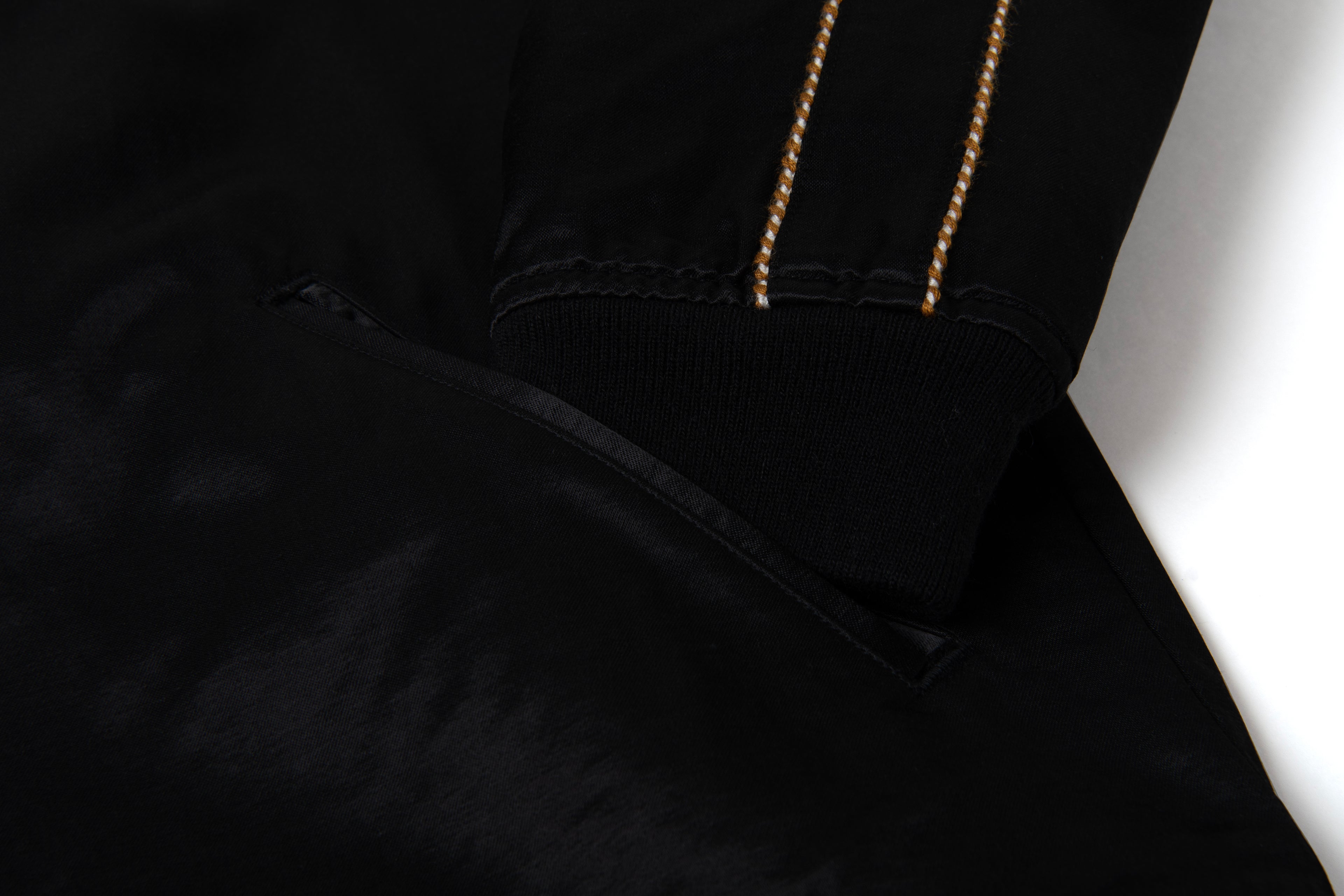 STUDIO D'ARTISAN - Manga Printed Kasuri Cotton-Rayon Souvenir Jacket - Black x Ivory Reversible - Tempo