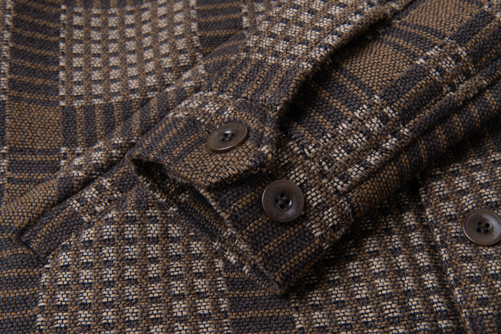 STUDIO D'ARTISAN - PRE-ORDER - OLD BLANKET JACKET IN BROWN No. 4651 - Tempo