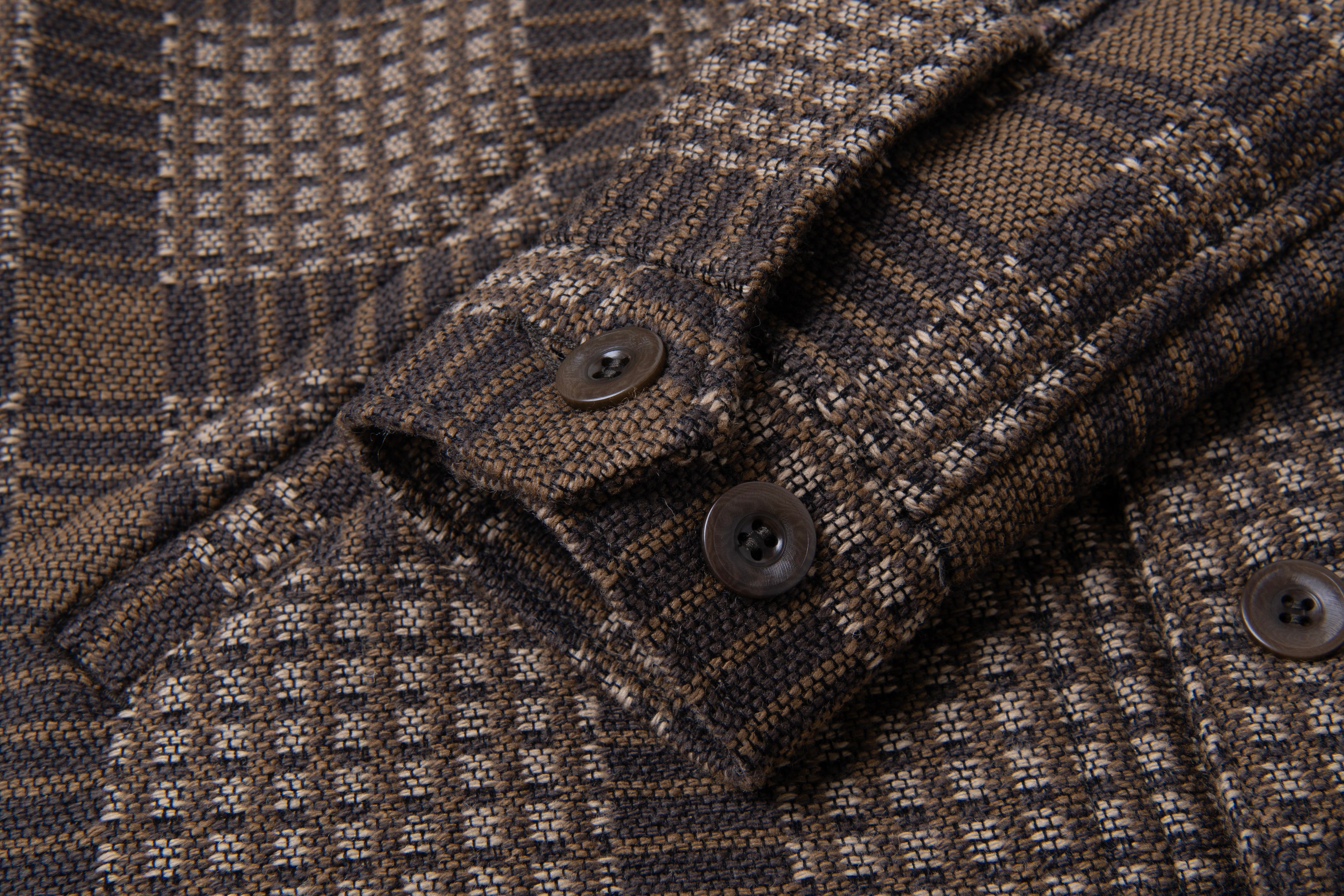 STUDIO D'ARTISAN - PRE-ORDER - OLD BLANKET JACKET IN BROWN No. 4651 - Tempo