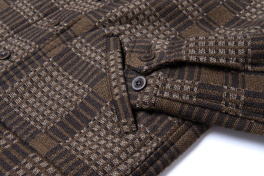 STUDIO D'ARTISAN - PRE-ORDER - OLD BLANKET JACKET IN BROWN No. 4651 - Tempo