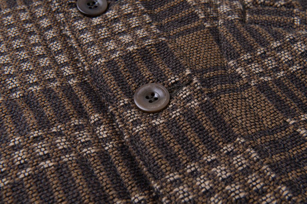 STUDIO D'ARTISAN - PRE-ORDER - OLD BLANKET JACKET IN BROWN No. 4651 - Tempo