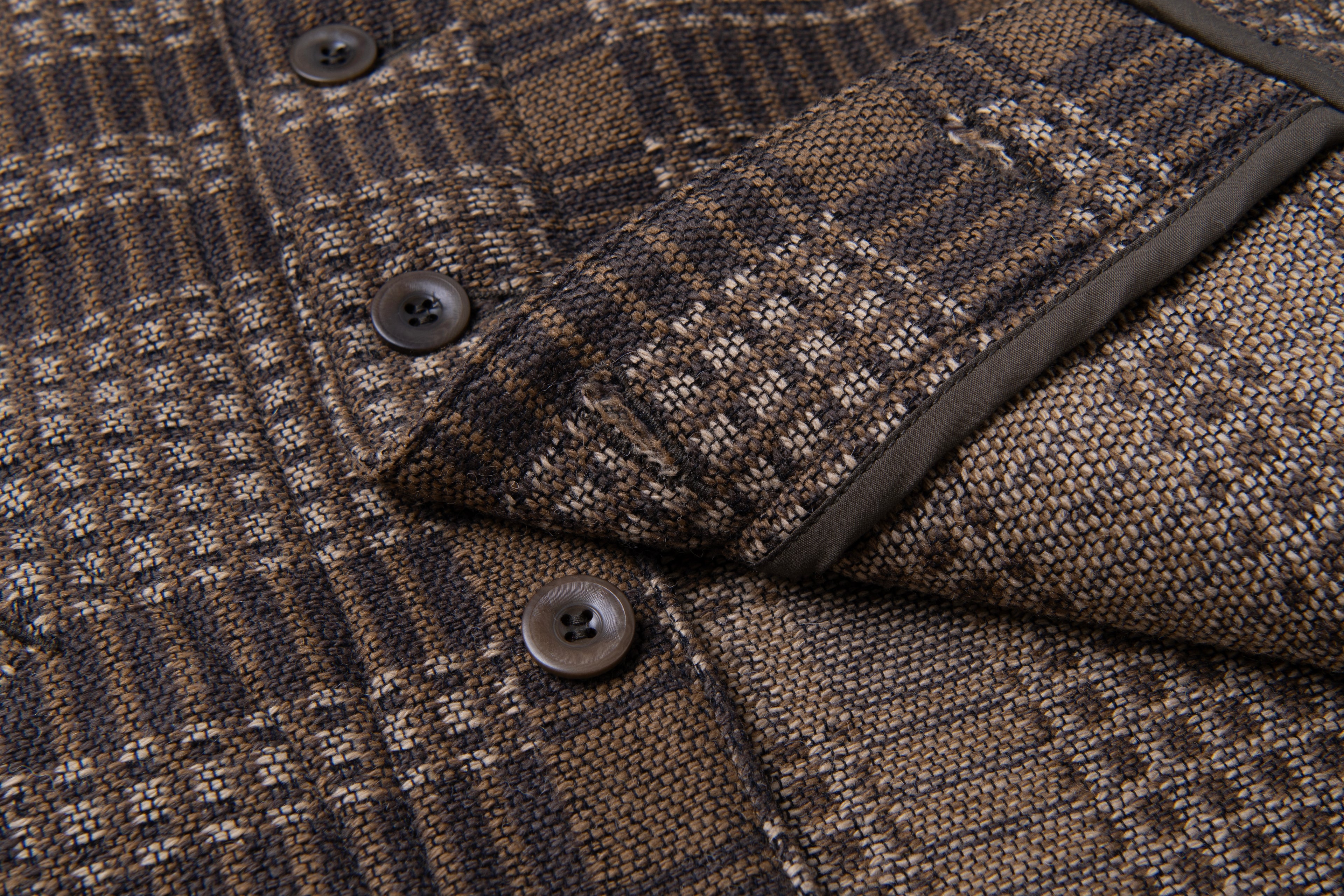 STUDIO D'ARTISAN - PRE-ORDER - OLD BLANKET JACKET IN BROWN No. 4651 - Tempo