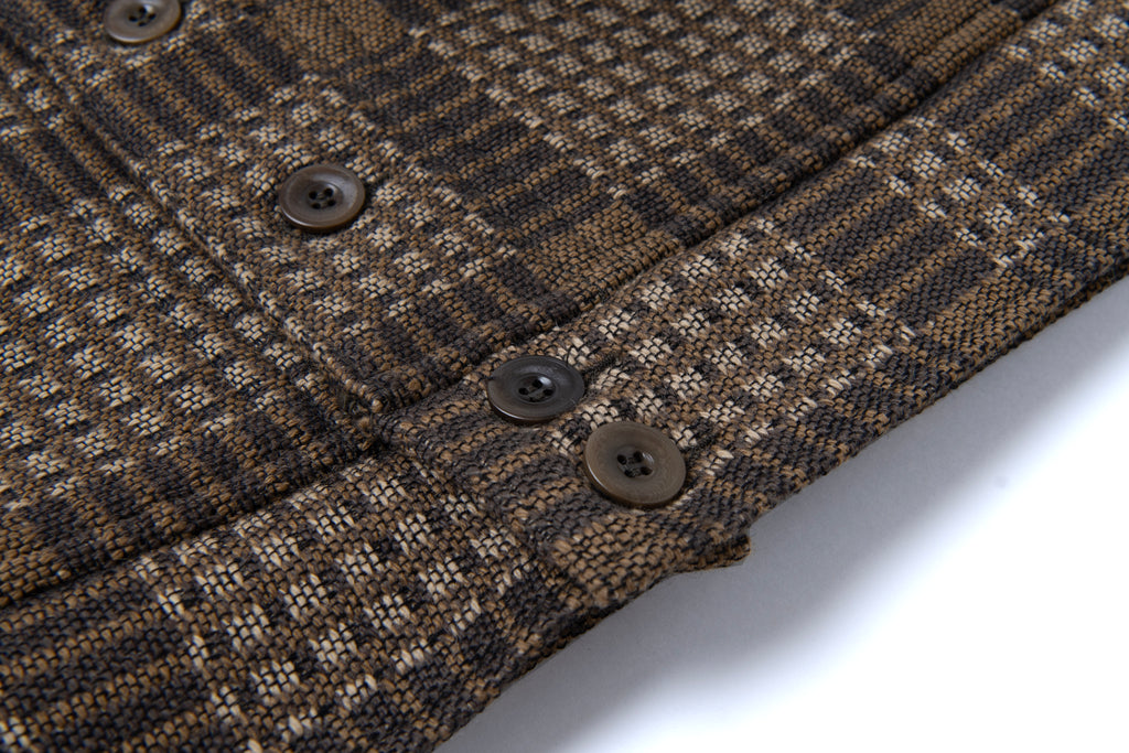 STUDIO D'ARTISAN - PRE-ORDER - OLD BLANKET JACKET IN BROWN No. 4651 - Tempo