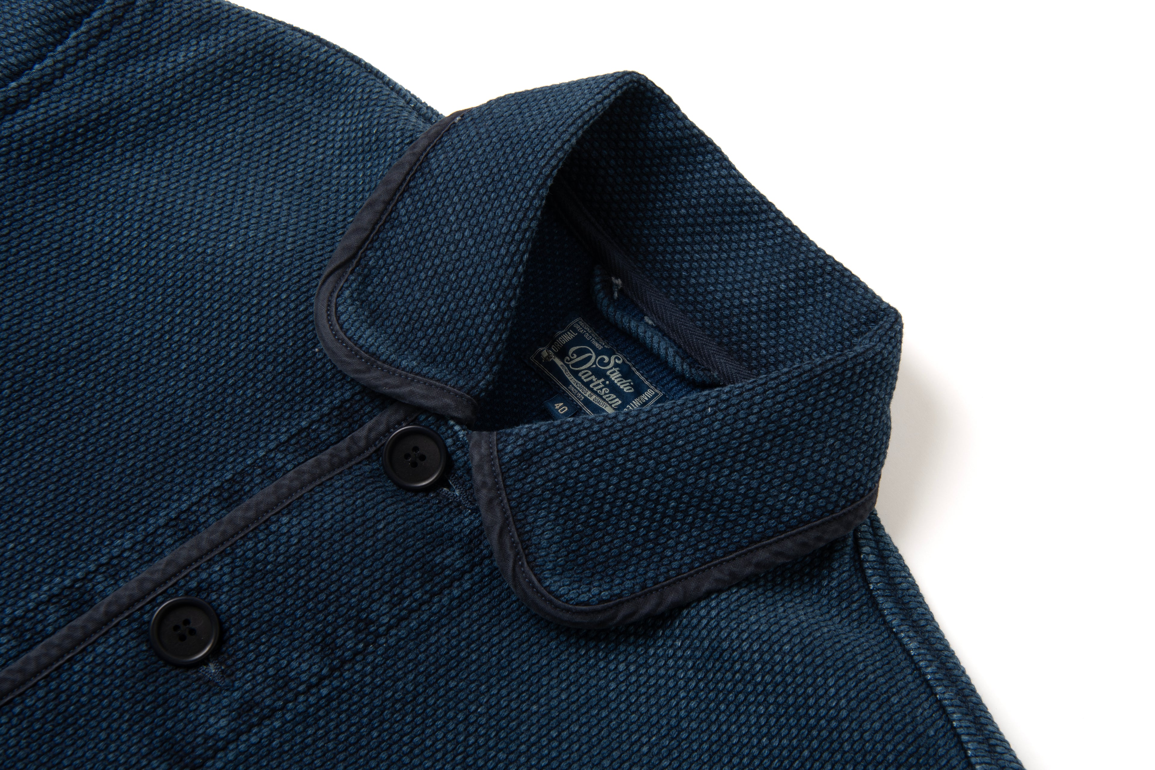 STUDIO D'ARTISAN - PRE-ORDER - SUMI-VAIL 13OZ SASHIKO JACKET No.4653 - Tempo