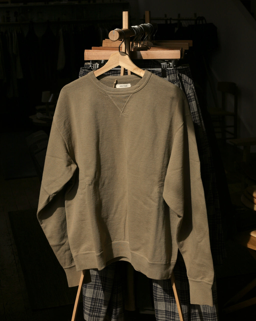 SEUVAS - Coffee Dyed Tubular Fleece Sweatshirt - Tempo