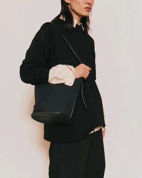 Crew Neck T Long Organic Twin Jersey | Black - Tempo