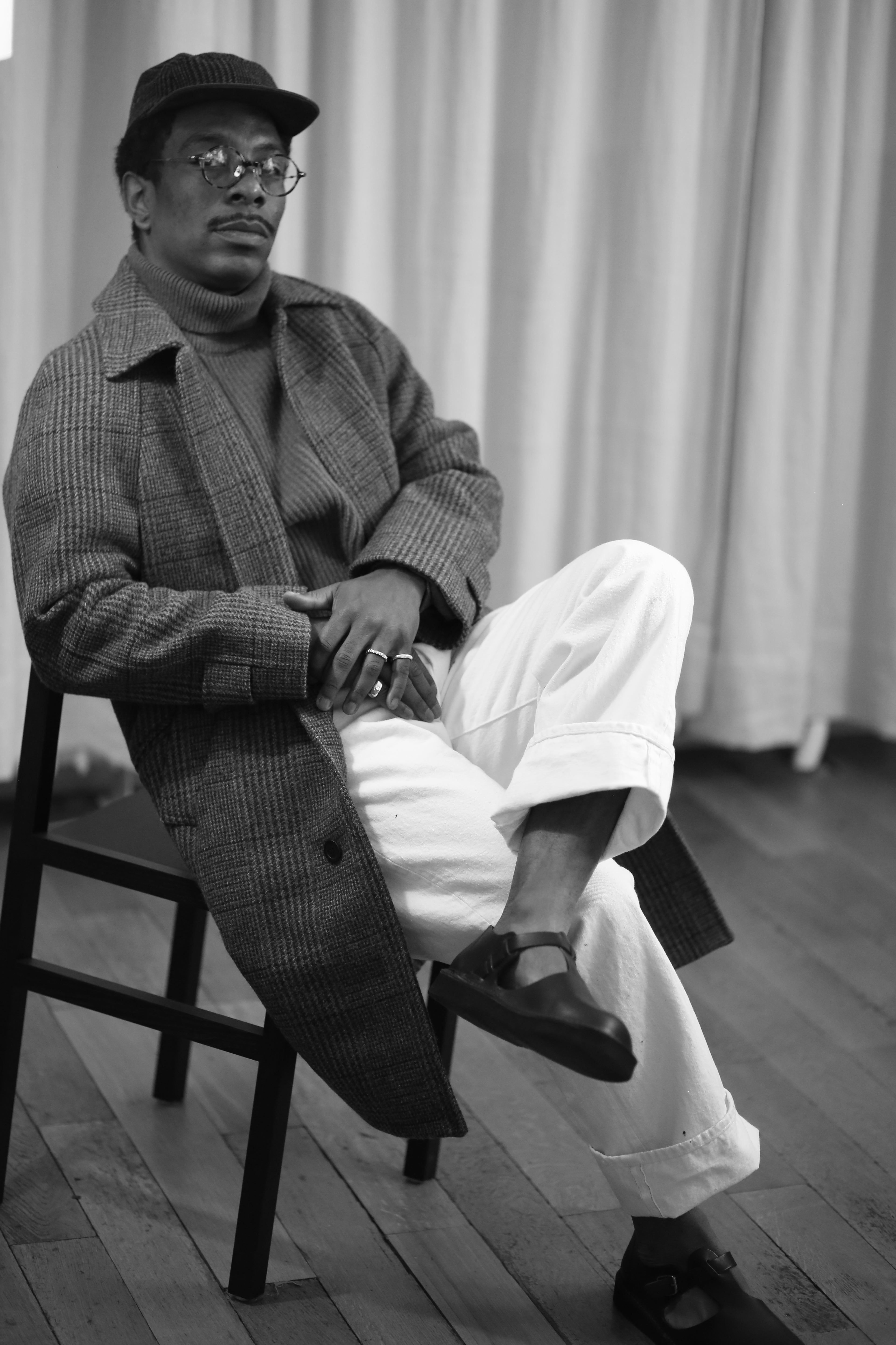 YOKO SAKAMOTO - 5 POCKET STRAIGHT SELVEDGE DENIM PANTS - FADE WHITE (PAINT STAINS) - Tempo