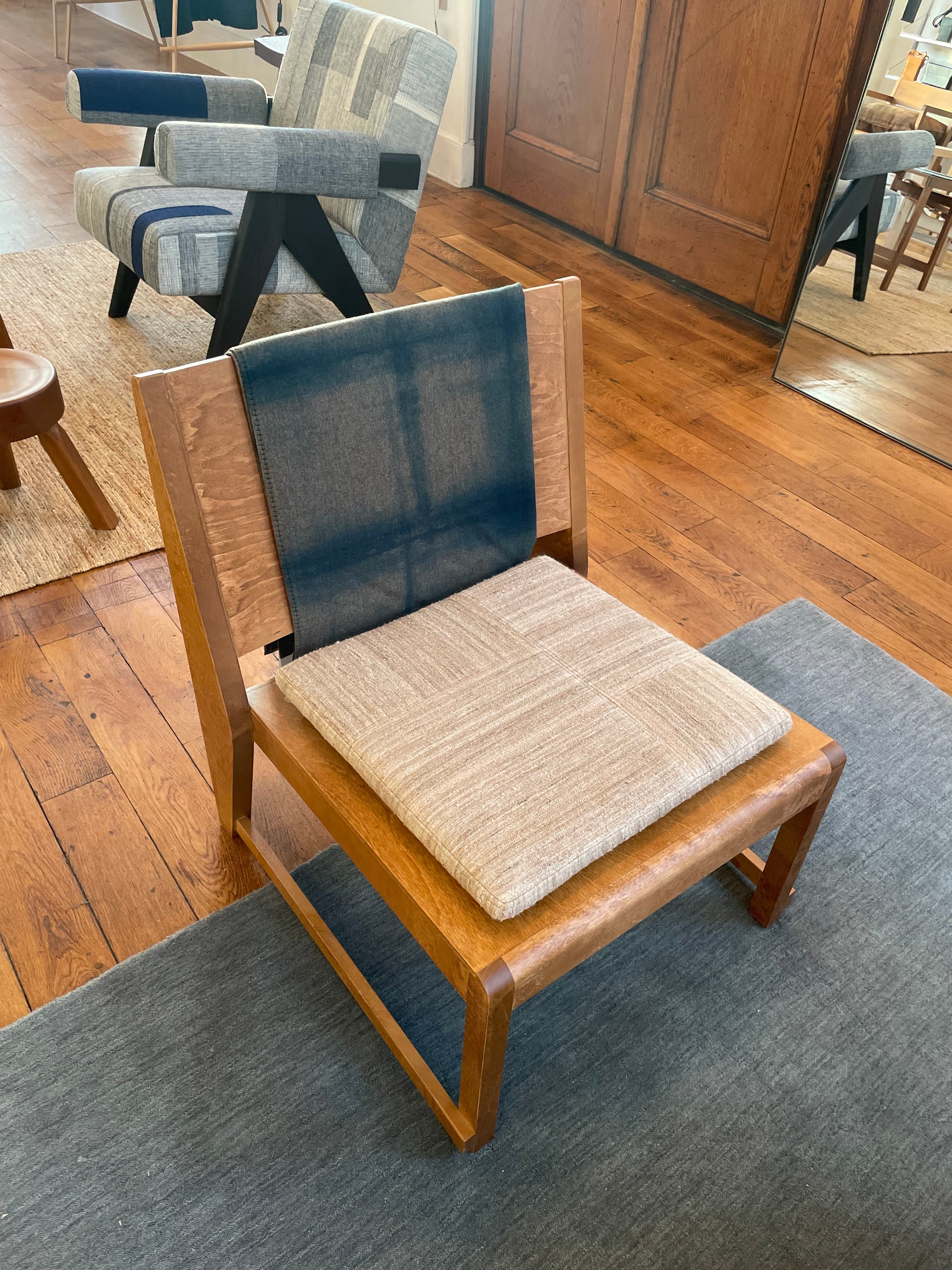 x + l Gaya Raw Silk Patchwork Seat Cushion - Tempo