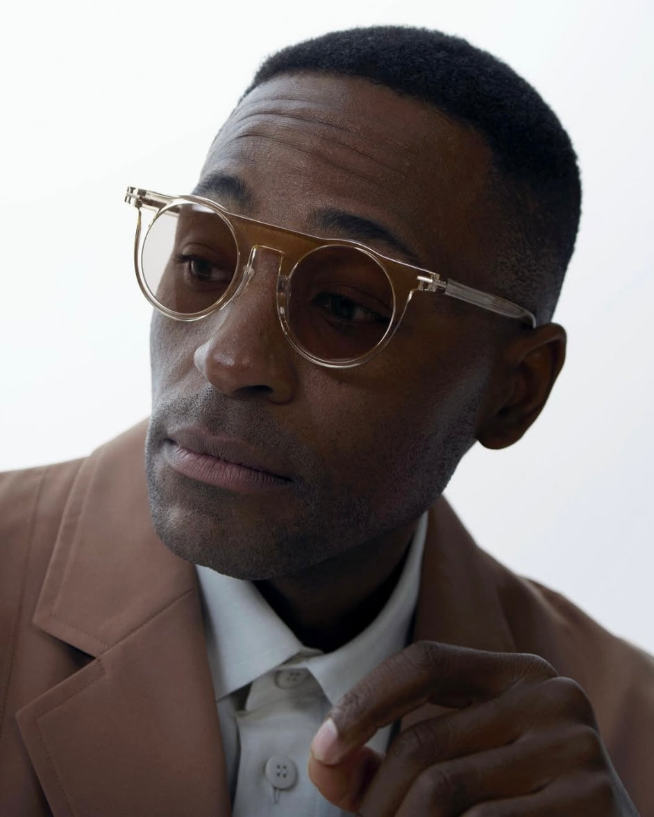 ISSEY MIYAKE EYES - GEOMETRY BOSTON Sun - Pebble Beige - Cellulose Acetate - Tempo