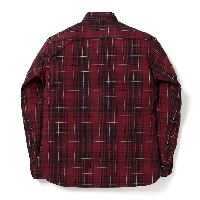 Midare Kasuri Heavyweight Check Flannel in Red - Tempo