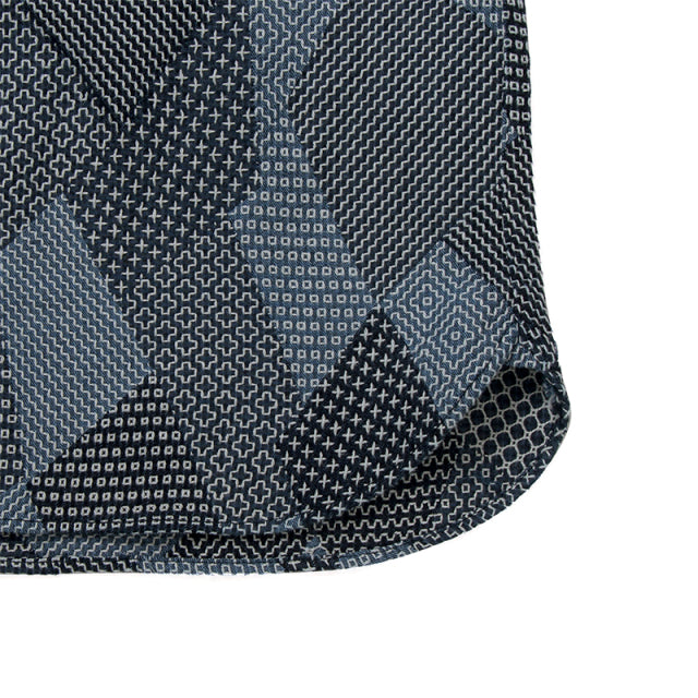 Tsugihagi Sashiko Indigo Patchwork Shirt - Tempo