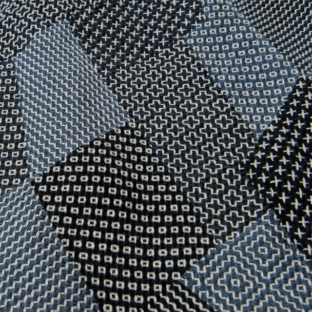 Tsugihagi Sashiko Indigo Patchwork Shirt - Tempo