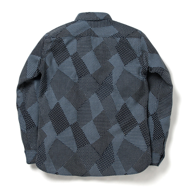 Tsugihagi Sashiko Indigo Patchwork Shirt - Tempo