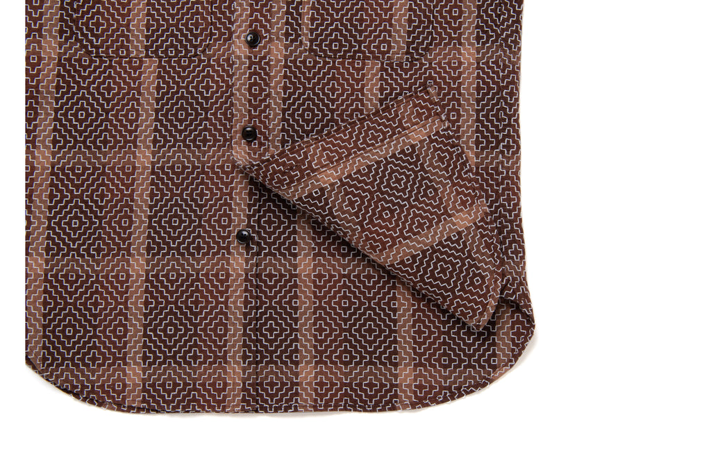 STUDIO D'ARTISAN - Pre-Order: Kakishibu Noragi Sashiko Shirt - Tempo