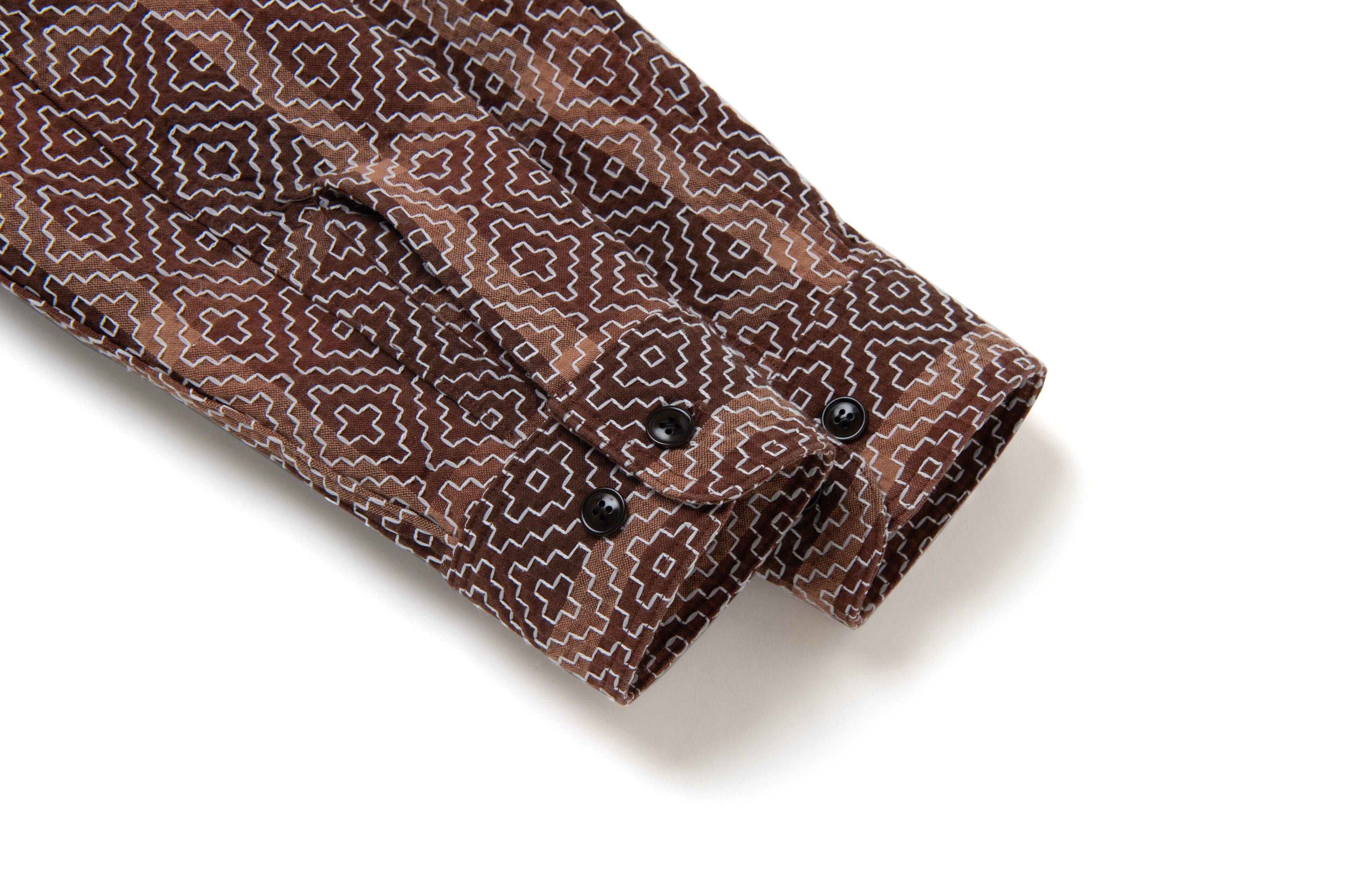 STUDIO D'ARTISAN - Pre-Order: Kakishibu Noragi Sashiko Shirt - Tempo