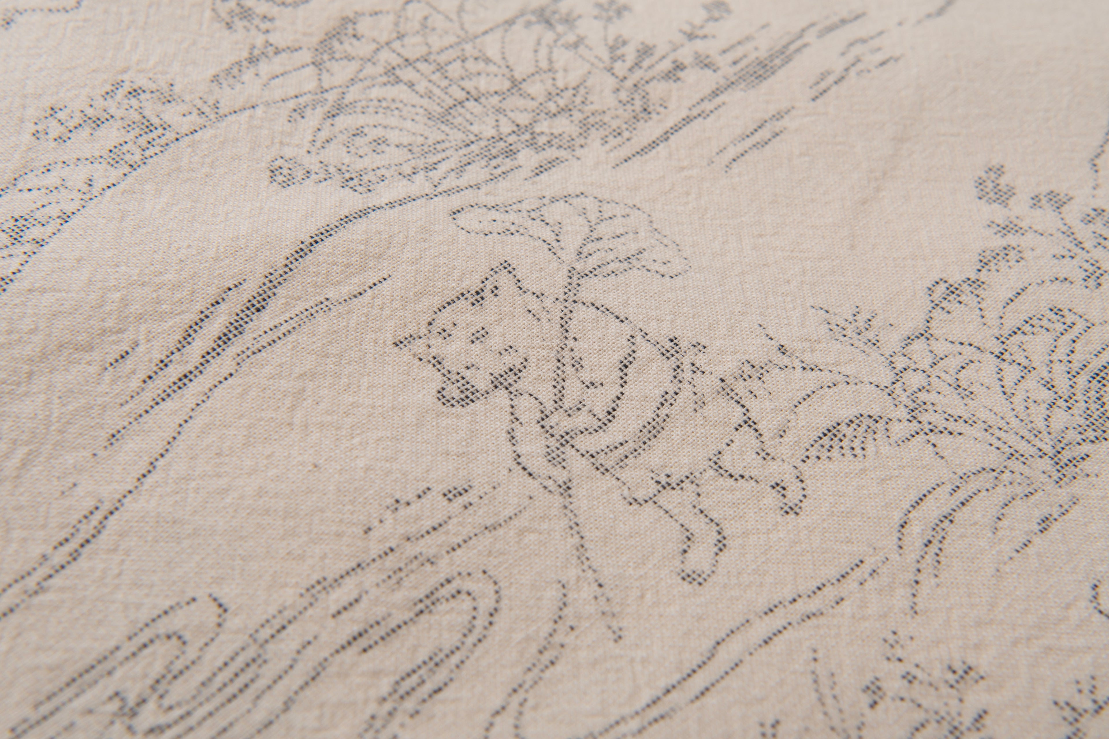 Tempo - Manga Printed Kasuri Open Collar Short Sleeve Shirt in Ivory - Tempo