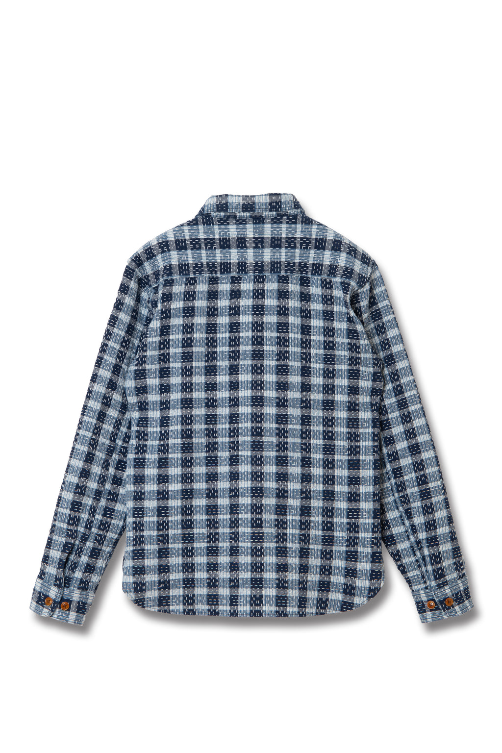 STUDIO D'ARTISAN - Indigo Noragi Sashiko Long Sleeve Shirt - Tempo