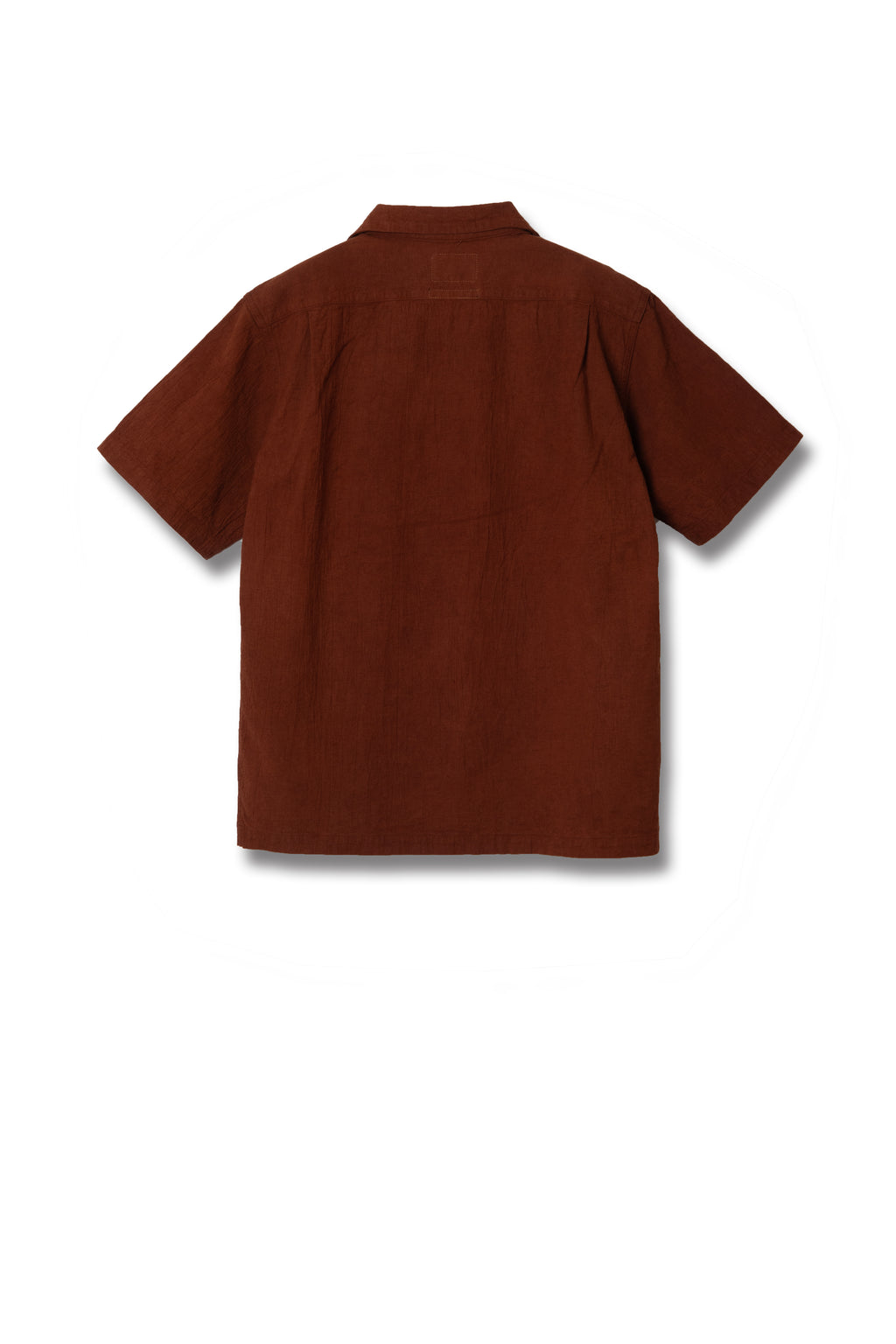 STUDIO D'ARTISAN - Amami Dorozome Mud Dyed 13oz. Short Sleeve Cotton Linen Shirt - Brown - Tempo