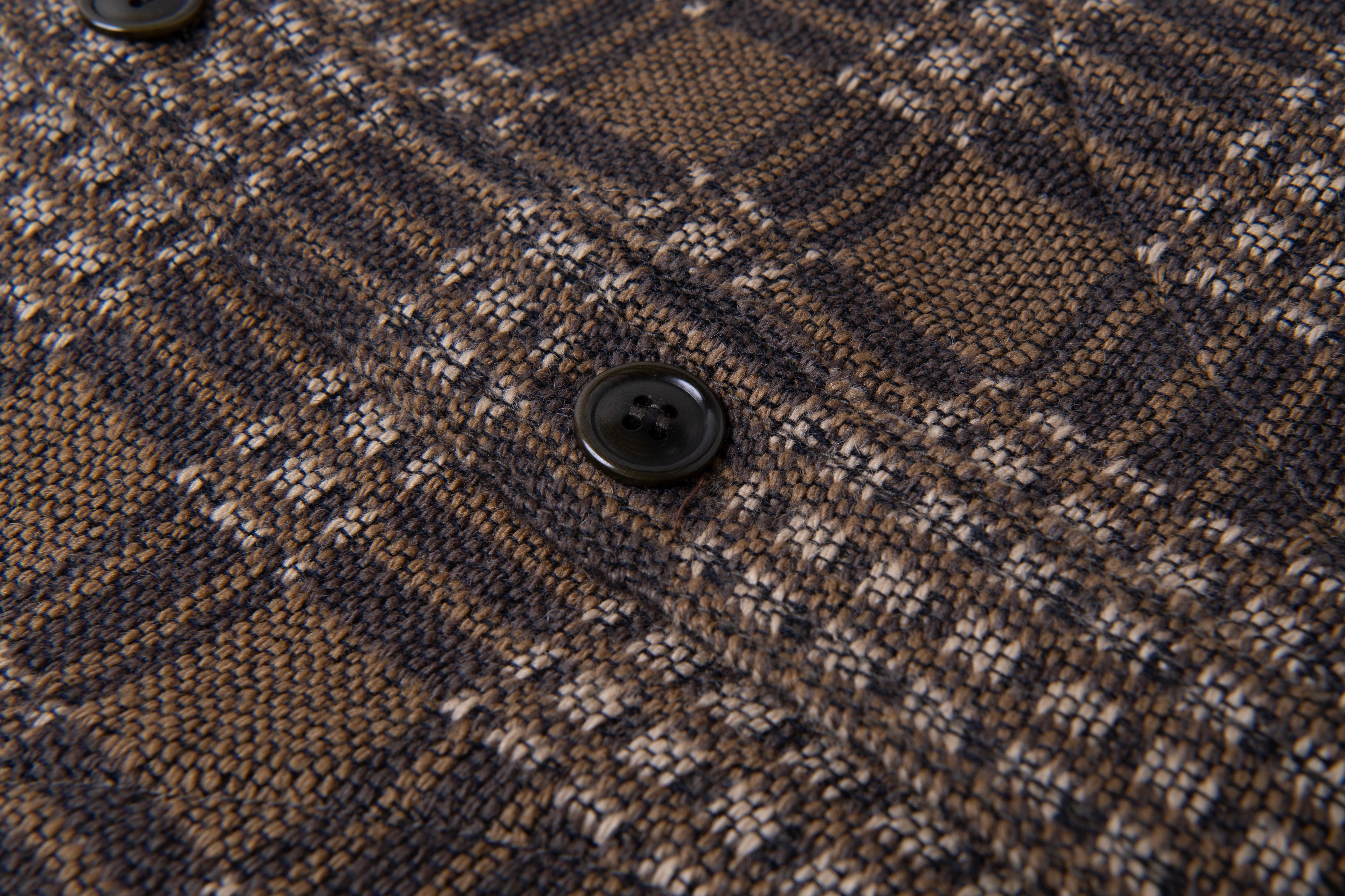 STUDIO D'ARTISAN - PRE-ORDER - OLD BLANKET SHIRT TYPE JACKET IN BROWN - 5750 - Tempo