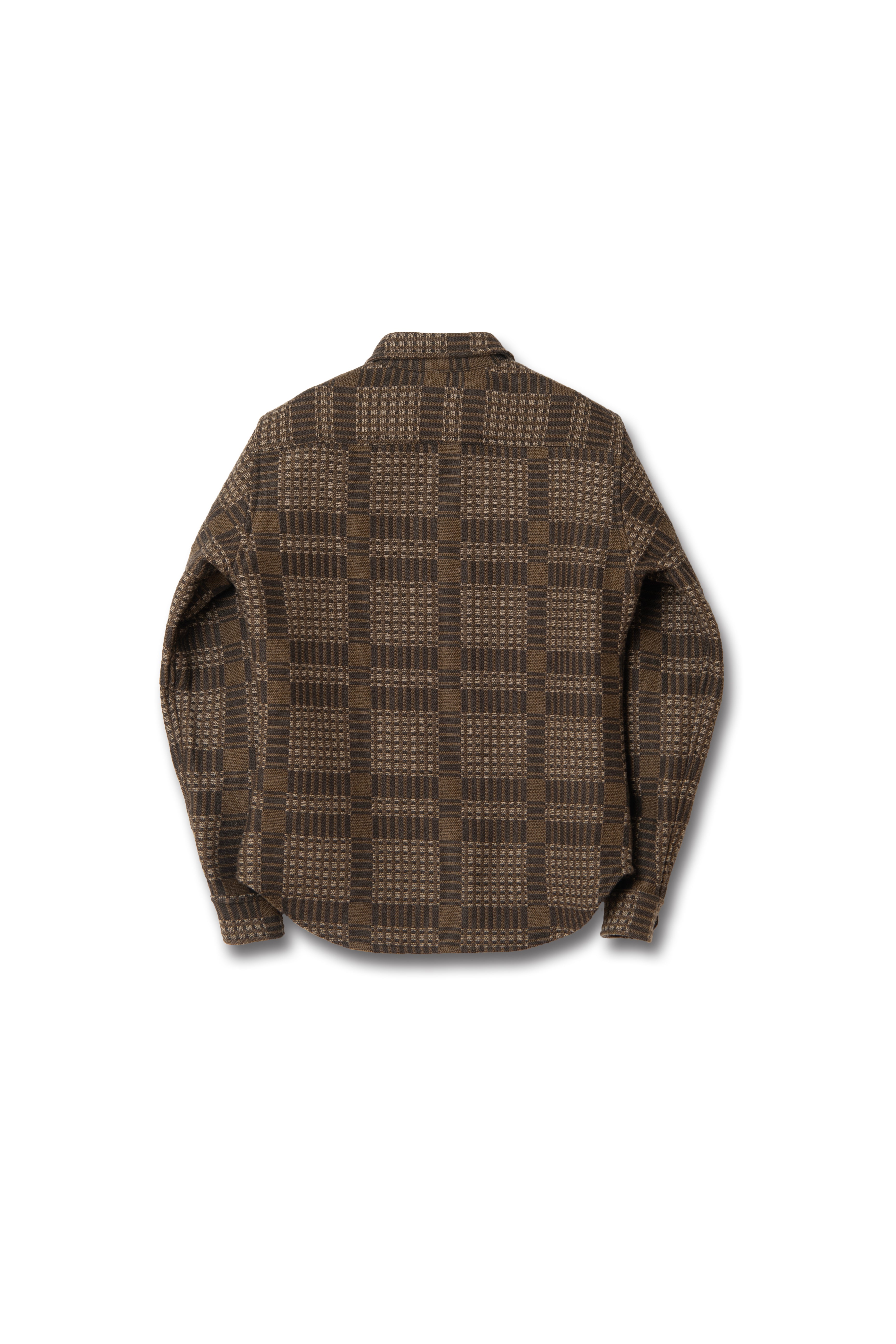 STUDIO D'ARTISAN - PRE-ORDER - OLD BLANKET SHIRT TYPE JACKET IN BROWN - 5750 - Tempo