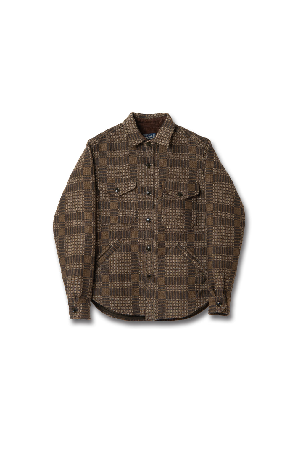 STUDIO D'ARTISAN - PRE-ORDER - OLD BLANKET SHIRT TYPE JACKET IN BROWN - 5750 - Tempo