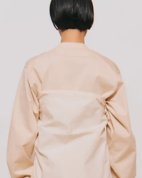 Crew Neck T Long Organic Twin Jersey | Ivory - Tempo