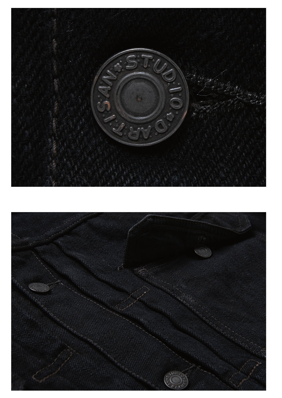 STUDIO D'ARTISAN - 45th Anniversary 18oz Amami Dorozome Mud-Dyed Indigo Type II Selvedge Denim Jacket SP-121 - Tempo