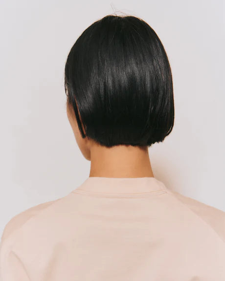 Crew Neck T Long Organic Twin Jersey | Ivory - Tempo