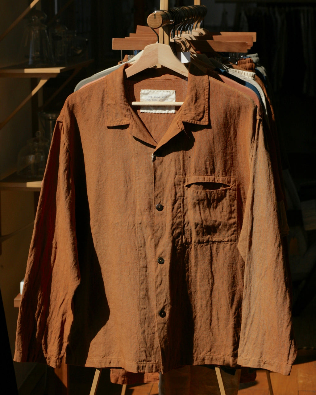 Cutch Hand-Dyed Hemp Long-Sleeve Shirt