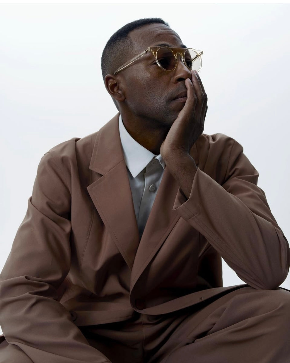 ISSEY MIYAKE EYES - GEOMETRY BOSTON Sun - Pebble Beige - Cellulose Acetate - Tempo