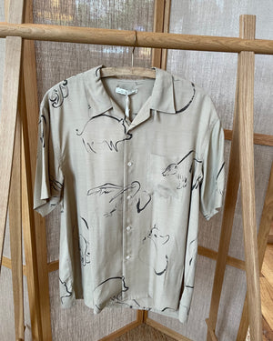 Original Printed Open-Collar Short-Sleeve Shirts