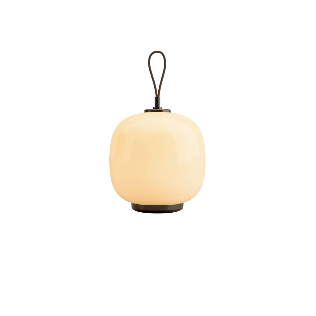 LOUIS POULSEN - NEW - VL 45 RADIOHUS PORTABLE LAMP - BRASS / PALE YELLOW GLASS - Tempo