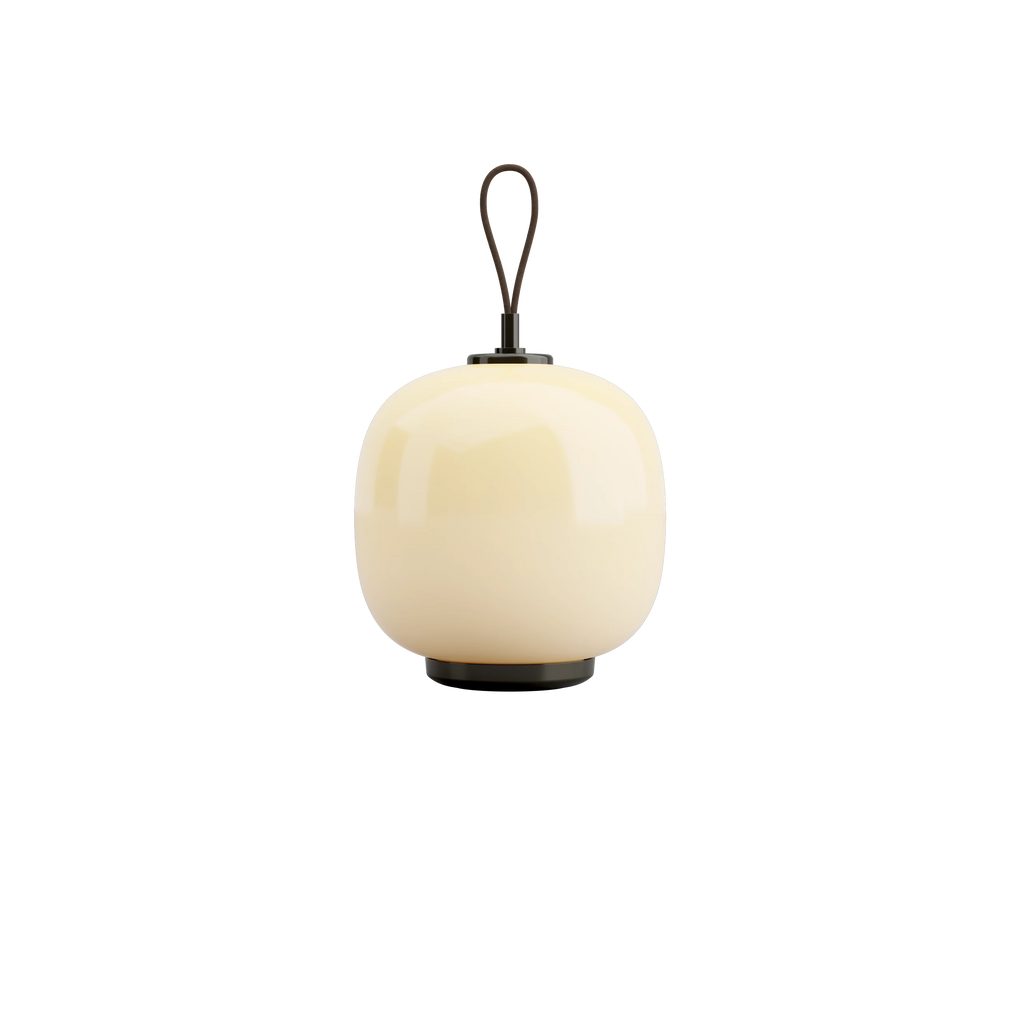 LOUIS POULSEN - NEW - VL 45 RADIOHUS PORTABLE LAMP - BRASS / PALE YELLOW GLASS - Tempo