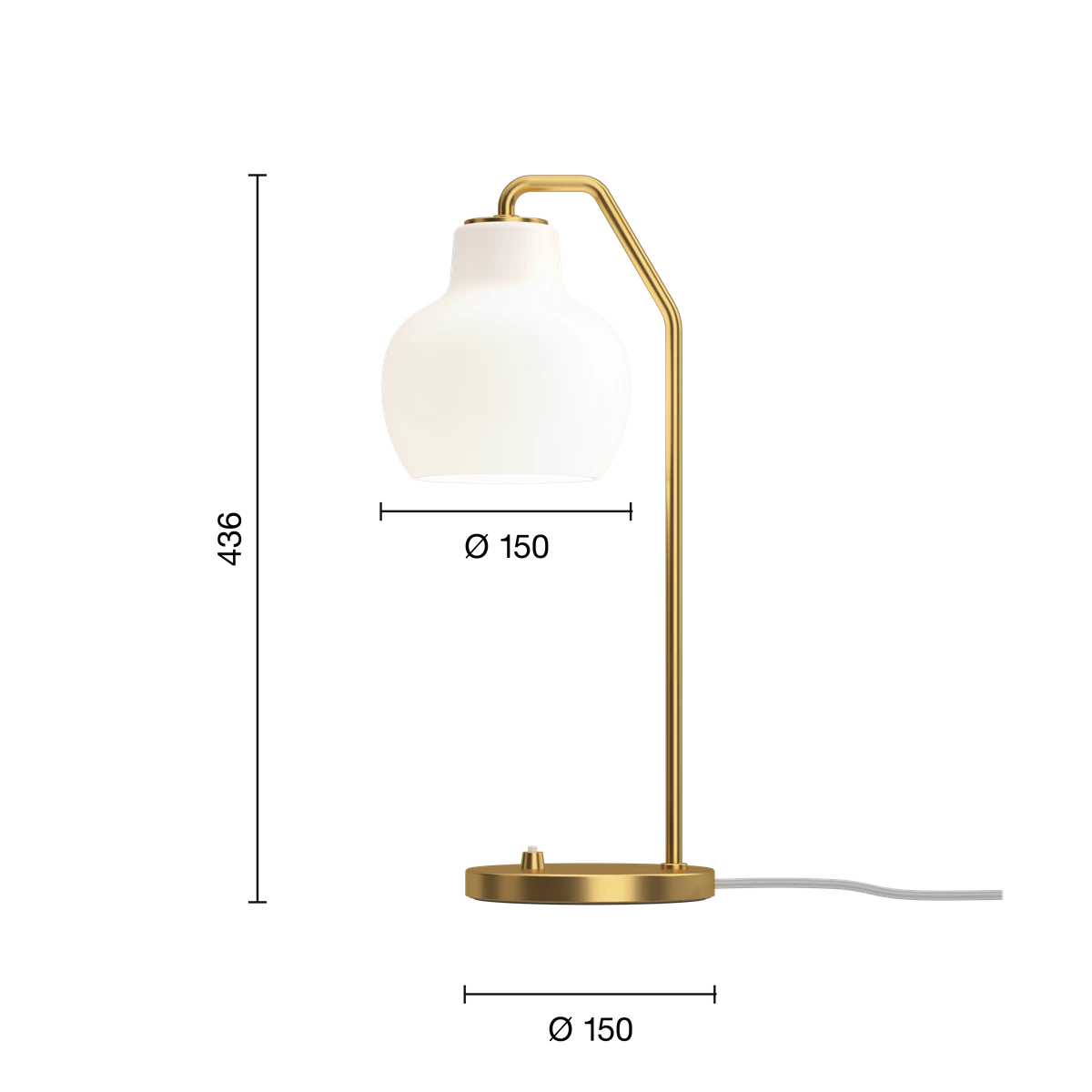 LOUIS POULSEN - VL RING CROWN TABLE LAMP IN BRASS - Tempo