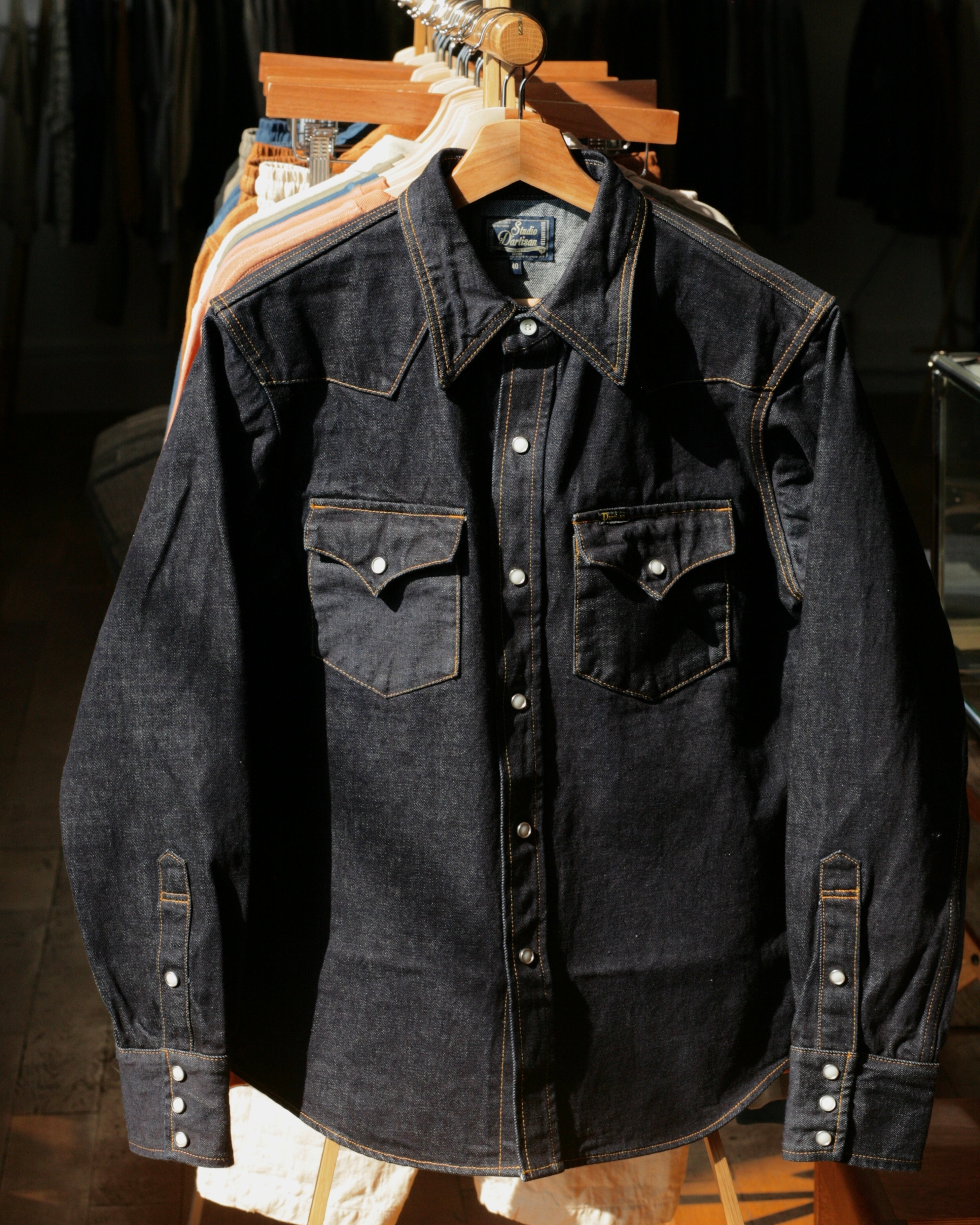 14oz Denim Western Selvedge Denim Shirt OW