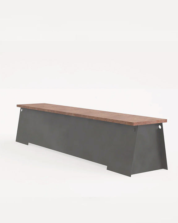 64 BENCH | CORTEN STEEL / RED NEGRAIS - Tempo