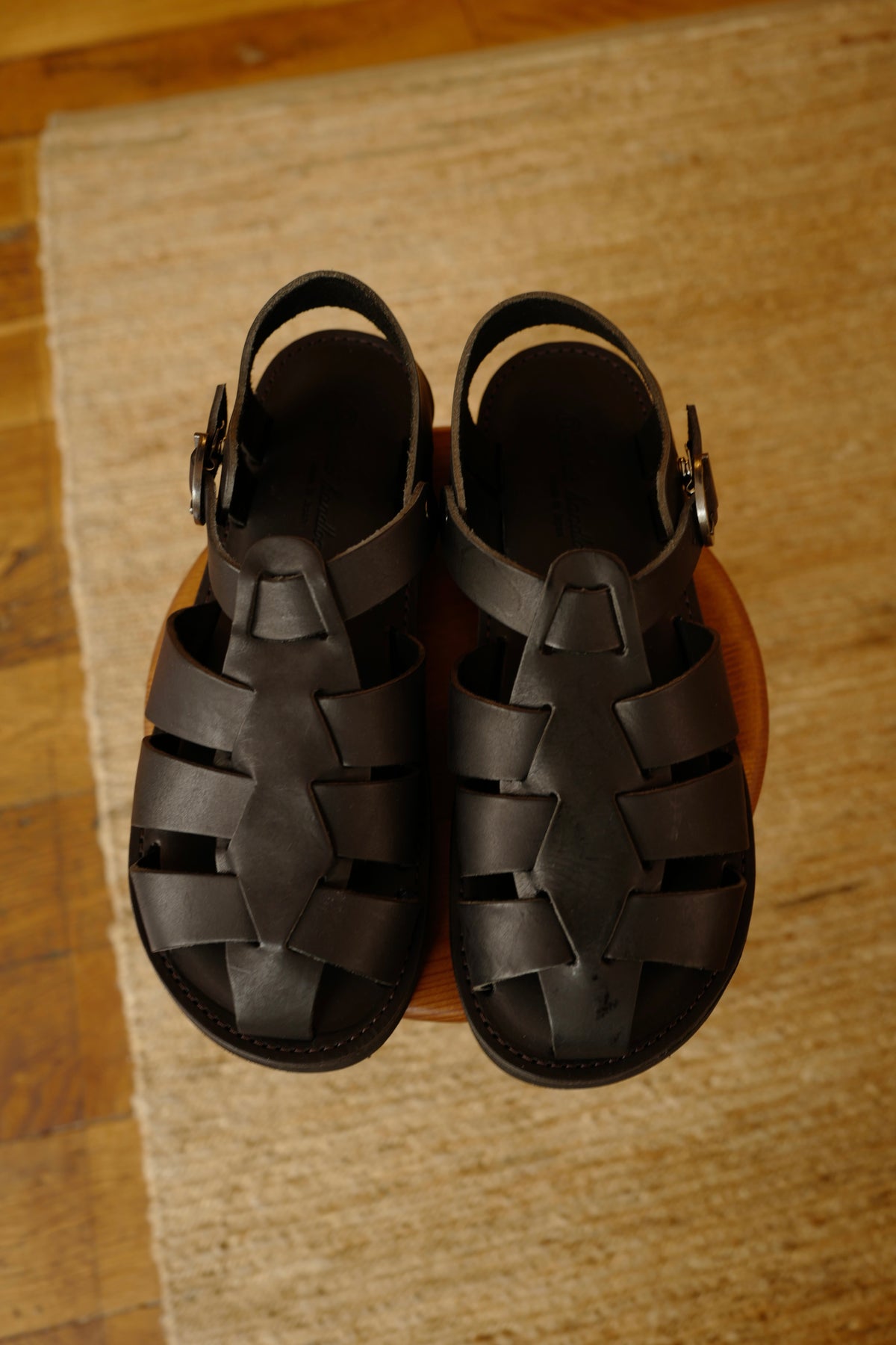 Gurkha en cuir pull-up huilé - Noir
